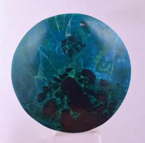 2.9cms CHRYSOCOLLA CABOCHON PERU PARROT WING EILAT STONE JEWELRY PENDANT BB412