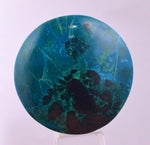 2.9cms CHRYSOCOLLA CABOCHON PERU PARROT WING EILAT STONE JEWELRY PENDANT BB412