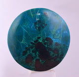 2.9cms CHRYSOCOLLA CABOCHON PERU PARROT WING EILAT STONE JEWELRY PENDANT BB412
