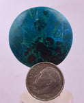 2.9cms CHRYSOCOLLA CABOCHON PERU PARROT WING EILAT STONE JEWELRY PENDANT BB412
