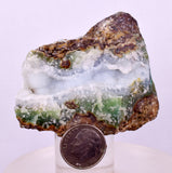 6.5cms DRUZY CHRYSOCOLLA QUARTZ CRYSTAL LILY MINE PERU 2000 YEAR DB273