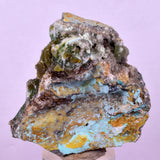 4.9cms DRUZY CHRYSOCOLLA QUARTZ CRYSTAL LILY MINE PERU 2000 YEAR DB274