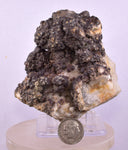 7.7cms SPHALERITE BARITE PYRITE QUARTZ CRYSTALS MINERAL SPECIMEN PERU MB163