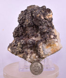 7.7cms SPHALERITE BARITE PYRITE QUARTZ CRYSTALS MINERAL SPECIMEN PERU MB163