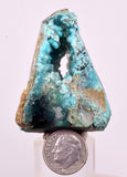 5cms DRUZY CHRYSOCOLLA QUARTZ CRYSTAL LILY MINE PERU 2000 YEAR DB279