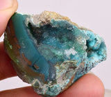 5cms DRUZY CHRYSOCOLLA QUARTZ CRYSTAL LILY MINE PERU 2000 YEAR DB279