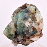 6.6cms DRUZY CHRYSOCOLLA QUARTZ CRYSTAL LILY MINE PERU 2000 YEAR DB281