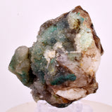 6.6cms DRUZY CHRYSOCOLLA QUARTZ CRYSTAL LILY MINE PERU 2000 YEAR DB281
