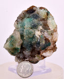 6.6cms DRUZY CHRYSOCOLLA QUARTZ CRYSTAL LILY MINE PERU 2000 YEAR DB281