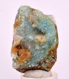 4.6cms DRUZY CHRYSOCOLLA QUARTZ CRYSTAL LILY MINE PERU 2000 YEAR DB283