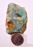 4.6cms DRUZY CHRYSOCOLLA QUARTZ CRYSTAL LILY MINE PERU 2000 YEAR DB283