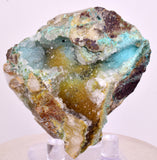 6cms DRUZY CHRYSOCOLLA QUARTZ CRYSTAL LILY MINE PERU 2000 YEAR DB284