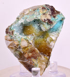 6cms DRUZY CHRYSOCOLLA QUARTZ CRYSTAL LILY MINE PERU 2000 YEAR DB284