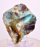 6cms DRUZY CHRYSOCOLLA QUARTZ CRYSTAL LILY MINE PERU 2000 YEAR DB284
