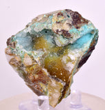 6cms DRUZY CHRYSOCOLLA QUARTZ CRYSTAL LILY MINE PERU 2000 YEAR DB284