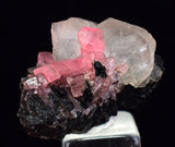 2.6cm RHODOCHROSITE CRYSTALS TWIN FLUORITE PERU UCHUCCHACUA MINERAL SPECIMEN RB668