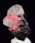 2.6cm RHODOCHROSITE CRYSTALS TWIN FLUORITE PERU UCHUCCHACUA MINERAL SPECIMEN RB668