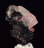 2.6cm RHODOCHROSITE CRYSTALS TWIN FLUORITE PERU UCHUCCHACUA MINERAL SPECIMEN RB668