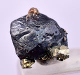 1cms ACANTHITE NATIVE SILVER PYRITE PERU UCHUCCHACUA MINE HB285