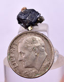 1cms ACANTHITE NATIVE SILVER PYRITE PERU UCHUCCHACUA MINE HB285