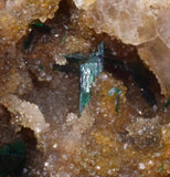 4.9cms DRUZY CHRYSOCOLLA QUARTZ CRYSTAL LILY MINE PERU 2000 YEAR AB311