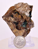 4.9cms DRUZY CHRYSOCOLLA QUARTZ CRYSTAL LILY MINE PERU 2000 YEAR AB311