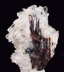 4.4cms RED HUBNERITE QUARTZ CRYSTALS MINERAL SPECIMEN COLLECTOR PERU MB156