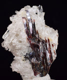4.4cms RED HUBNERITE QUARTZ CRYSTALS MINERAL SPECIMEN COLLECTOR PERU MB156