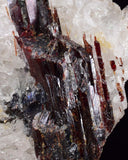 4.4cms RED HUBNERITE QUARTZ CRYSTALS MINERAL SPECIMEN COLLECTOR PERU MB156