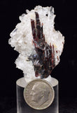 4.4cms RED HUBNERITE QUARTZ CRYSTALS MINERAL SPECIMEN COLLECTOR PERU MB156