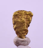 0.6cms UNIQUE NUGGET NATIVE GOLD U.S.A THUMBNAIL CRYSTAL MINERAL LB223