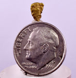 0.6cms UNIQUE NUGGET NATIVE GOLD U.S.A THUMBNAIL CRYSTAL MINERAL LB223