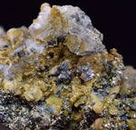 5.5cms PYRITE CUBIC FLUORITE QUARTZ PERU SHINY CRYSTALS MINERAL COLLECTOR MB161