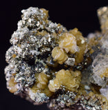 5.5cms PYRITE CUBIC FLUORITE QUARTZ PERU SHINY CRYSTALS MINERAL COLLECTOR MB161