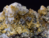 5.5cms PYRITE CUBIC FLUORITE QUARTZ PERU SHINY CRYSTALS MINERAL COLLECTOR MB161