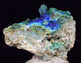 4cms AZURITE MALCHITE CRYSTALS PERU MINERAL SPECIMEN CUSCO UB286