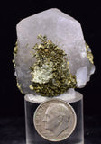 3.4 cms CALCITE PYRITE PERU HUANZALA MINERAL SPECIMEN AB252