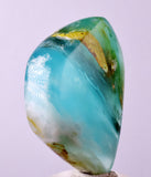 115cts GEM BLUE OPAL SCENIC TUMBLED PERU SEASCAPE JEWELRY BB479