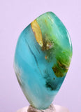 115cts GEM BLUE OPAL SCENIC TUMBLED PERU SEASCAPE JEWELRY BB479