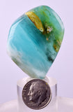 115cts GEM BLUE OPAL SCENIC TUMBLED PERU SEASCAPE JEWELRY BB479