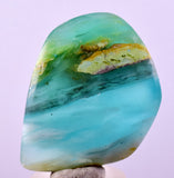 115cts GEM BLUE OPAL SCENIC TUMBLED PERU SEASCAPE JEWELRY BB479