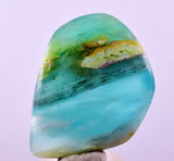 115cts GEM BLUE OPAL SCENIC TUMBLED PERU SEASCAPE JEWELRY BB479