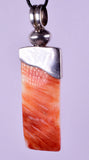 PENDANT  SPINY OYSTER SHELL SILVER 950 CABOCHON PERU JEWELRY JB33