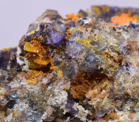 4.7cms GEM WULFENITE FLUORITE MIMETITE CRYSTALS ALAMO ARIZONA USA MINERAL YB78