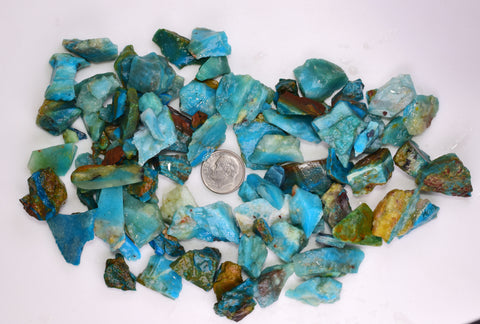 170grs BLUE OPAL ROUGH Peru Scenic Quality Jewelry Collector OB154