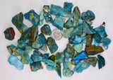 165grs BLUE OPAL ROUGH Peru Scenic Quality Jewelry Collector OB156
