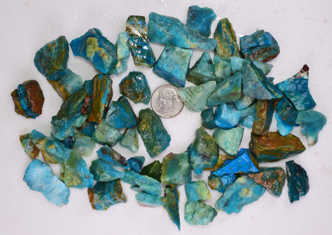 165grs BLUE OPAL ROUGH Peru Scenic Quality Jewelry Collector OB156