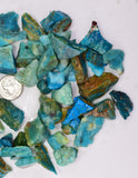 165grs BLUE OPAL ROUGH Peru Scenic Quality Jewelry Collector OB156