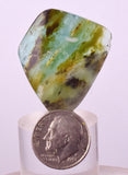 41.5cts GEM BLUE OPAL SCENIC TUMBLED PERU SEASCAPE JEWELRY BB482