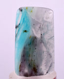 25cts GEM BLUE OPAL SCENIC CABOCHON PERU SEASCAPE PENDANT JEWELRY BB483